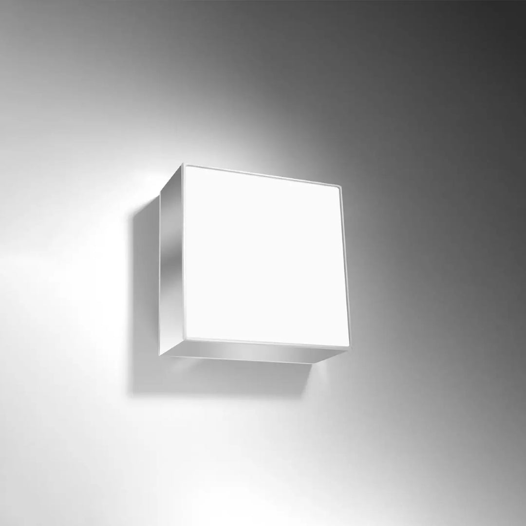 Plafonnier carré horus gris avec éclairage polyvalent et forme riche en métal moderne blanc