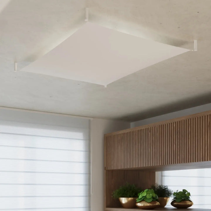 Plafonnier luna 4 blanc à éclairage minimaliste avec design carré pour un éclairage plus facile et élégant