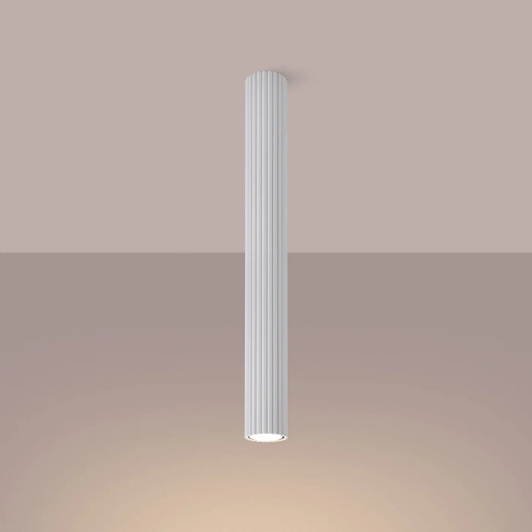 Plafonnier karbon blanc design minimaliste en ceramique avec ampoules gu10 interchangeables pour plafond
