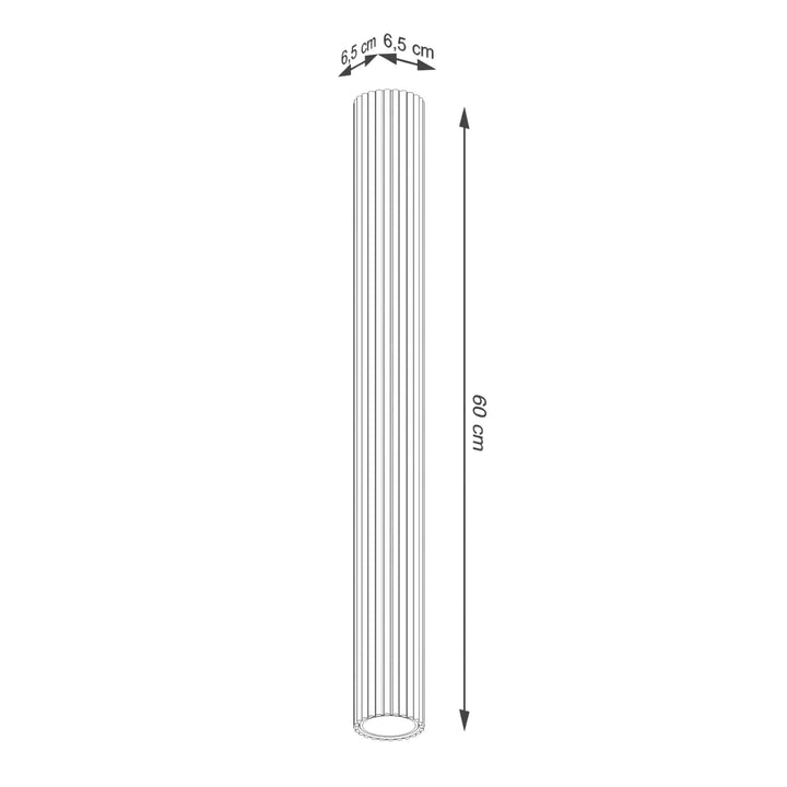 Luminaire plafonnier karbon 60 blanc cylindrique design minimaliste avec ampoules gu10 interchangeables