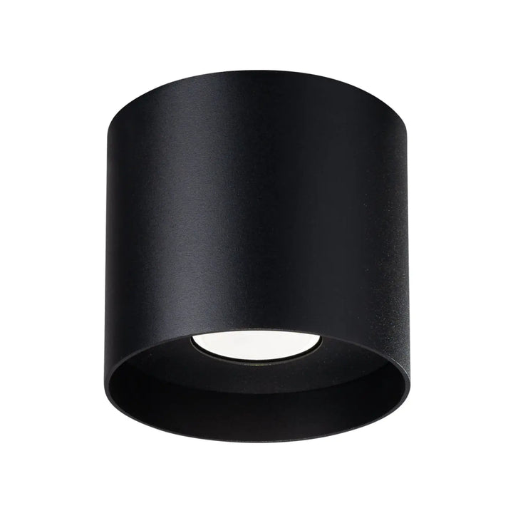 Luminaire plafonnier mika noir avec lampe led circulaire encastrée pour un plafond mika moderne allie simplicité