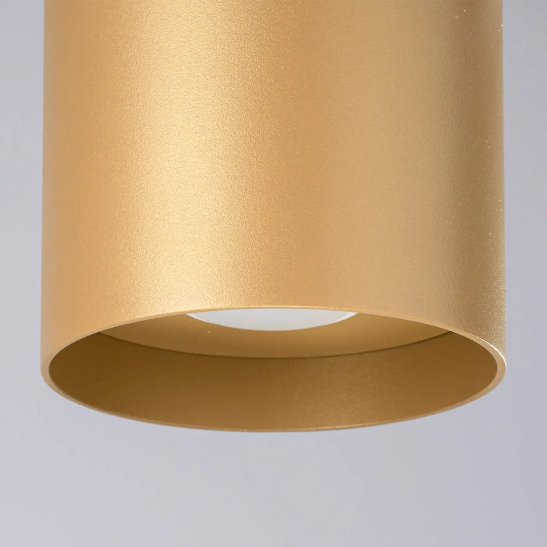 Luminaire plafonnier mika or cylindre finition or minimaliste design moderne plafond mika allie simplicité