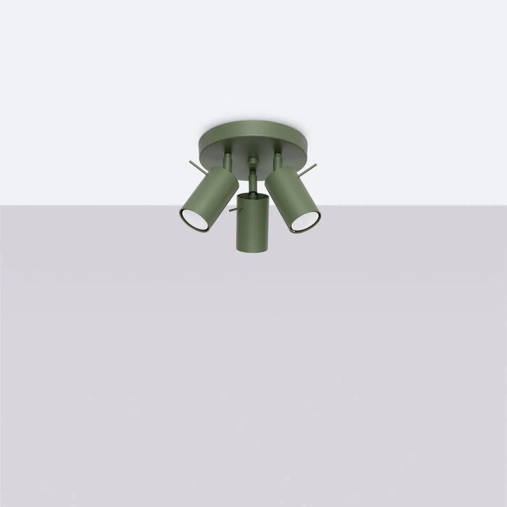 Luminaire plafonnier ring 3p vert olive lampe ring avec éclairage flexible et bras réglables pour minimalisme moderne