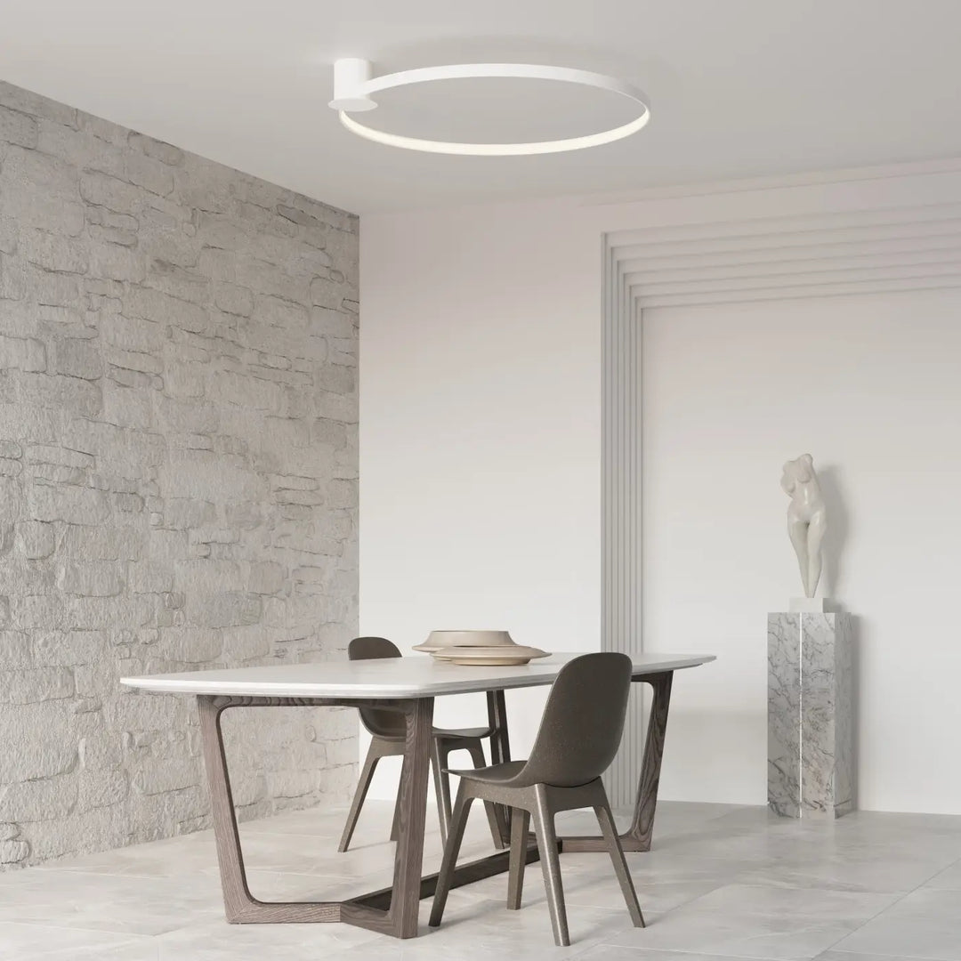 Luminaire plafonnier rio 55 blanc à modules led design unique pour éclairage moderne et minimaliste