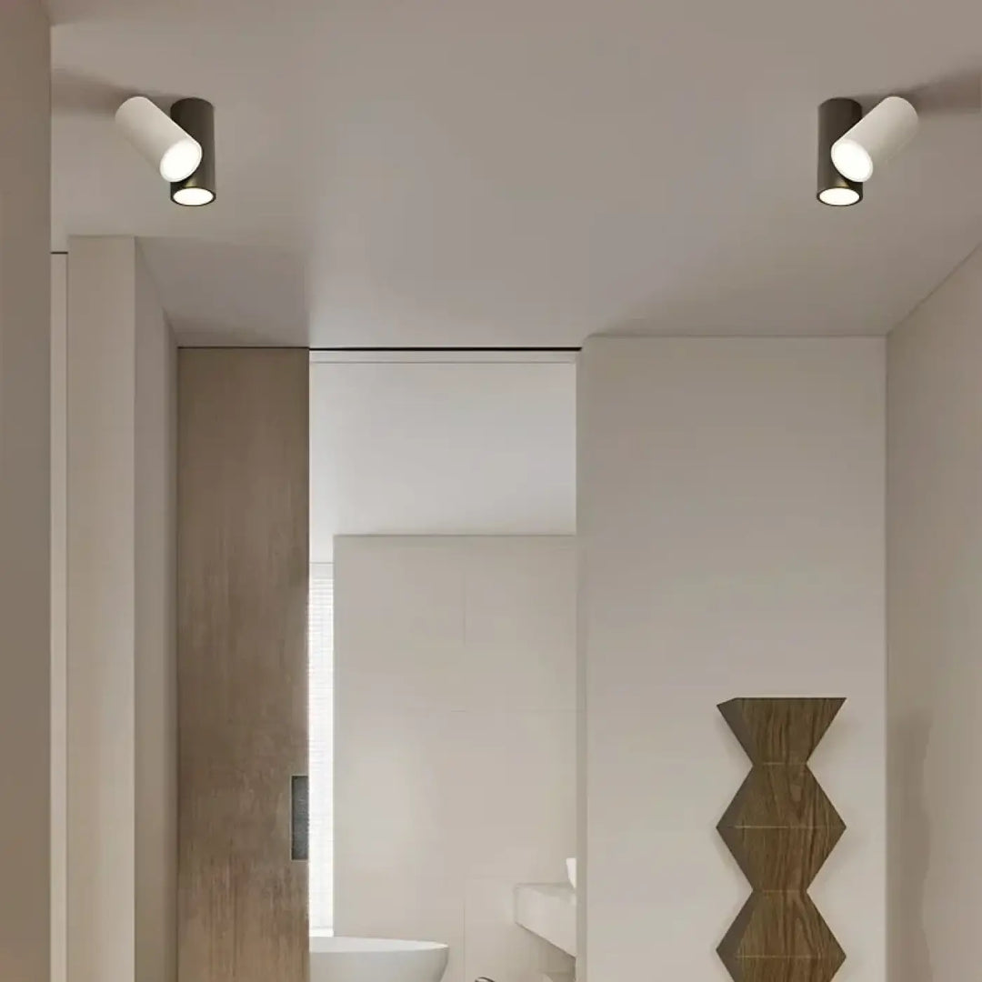 Luminaire plafonnier design minimaliste noir et blanc