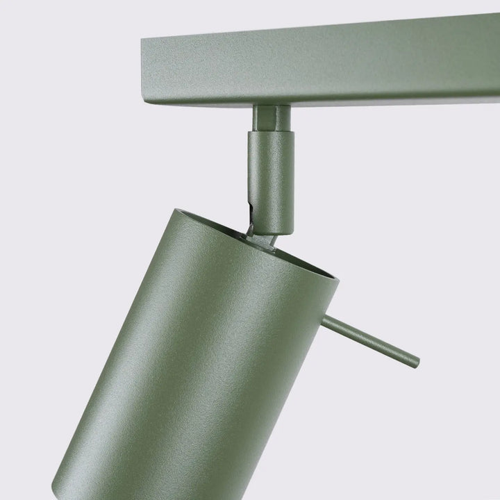 Luminaire plafonnier ring 2 vert olive avec finition matte en olive, lampe ring minimalisme moderne pour éclairage flexible