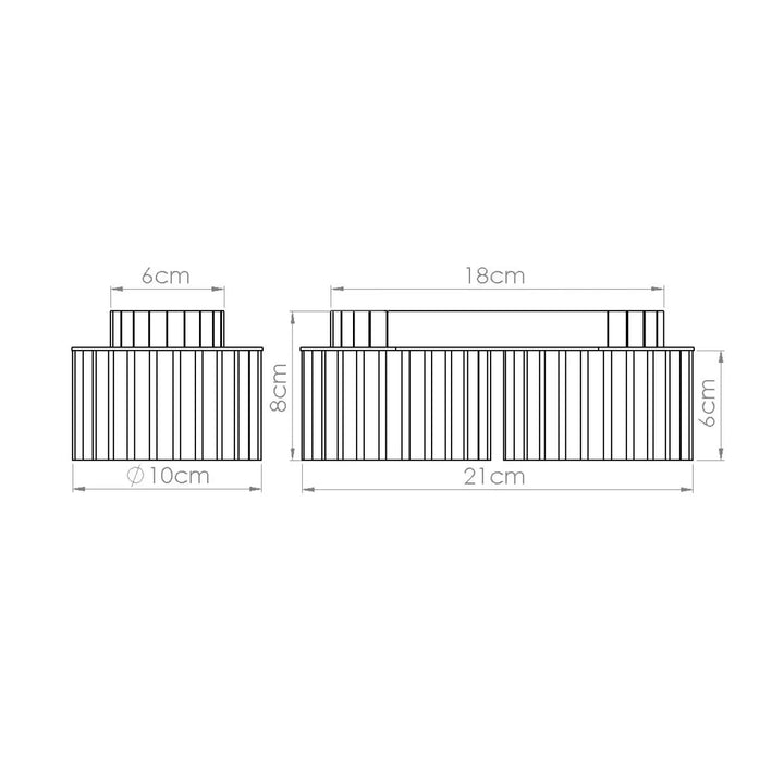 Luminaire plafonnier aura 2 blanc avec deux vases décoratifs cylindriques à forme unique inspirée et finition mate