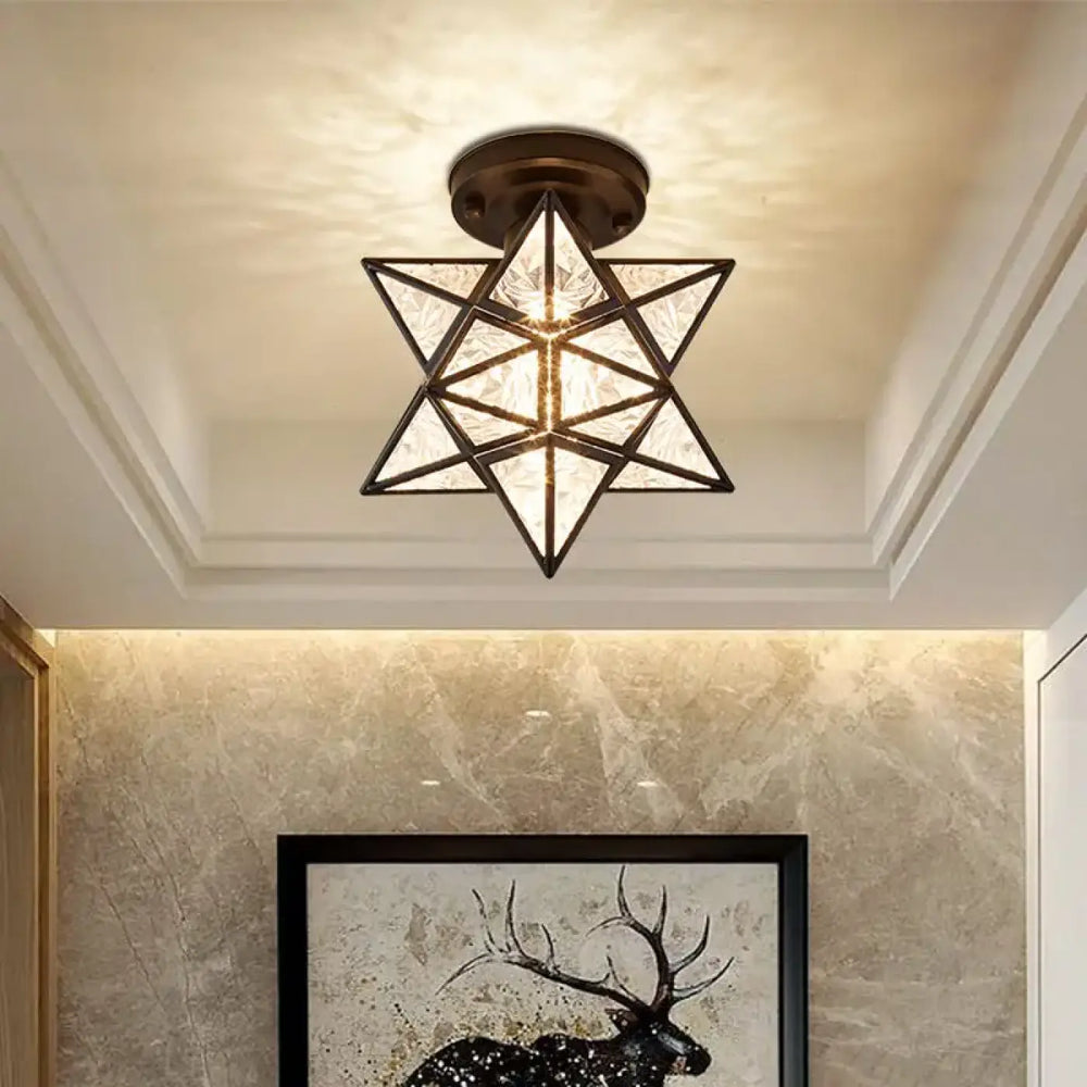 Lamps for Living Room Decor Five-pointed Star Ceiling Modern Balcony Corridor Porch Fashion Network Red Star Ceiling