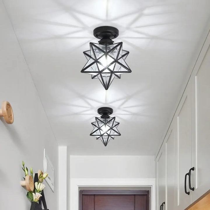 Lamps for Living Room Decor Five-pointed Star Ceiling Modern Balcony Corridor Porch Fashion Network Red Star Ceiling