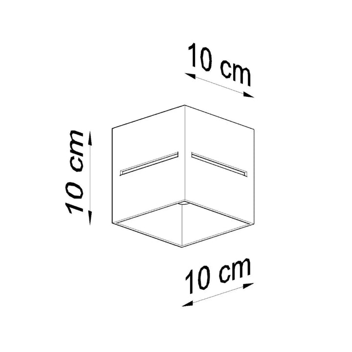 Luminaire plafonnier lobo gris cube 10 cm avec poignées horizontales pour un spectacle lumineux et perforation linéaire