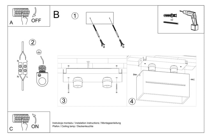 Plafonnier lobo 2 gris avec deux têtes lumineuses circulaires et spectacle lumineux par perforation linéaire