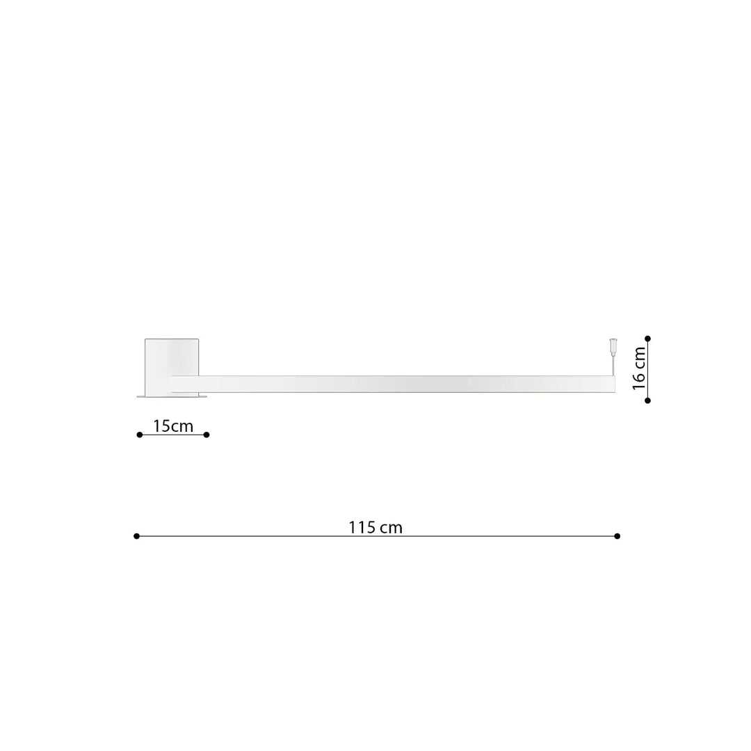 Luminaire plafonnier rio 110 beige design moderne avec bande led blanche minimaliste 15x16 cm collection rio
