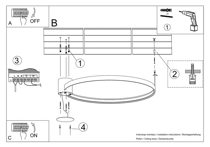 Luminaire plafonnier collection rio 110 beige design moderne métal avec éclairage intégré 3000k