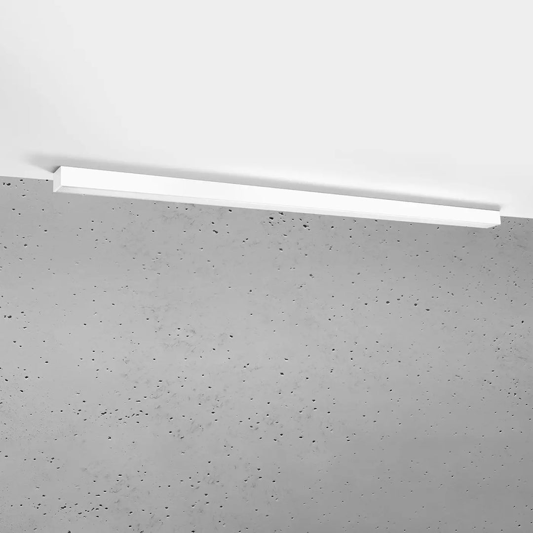 Luminaire plafonnier blanc rectangulaire collection pinne avec paramètres d’éclairage 4000k monté au plafond