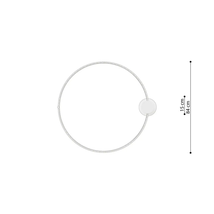 Luminaire plafonnier rio 78 3000k beige en aluminium allient élégance avec anneaux led de 84 cm de hauteur et 15 cm de largeur