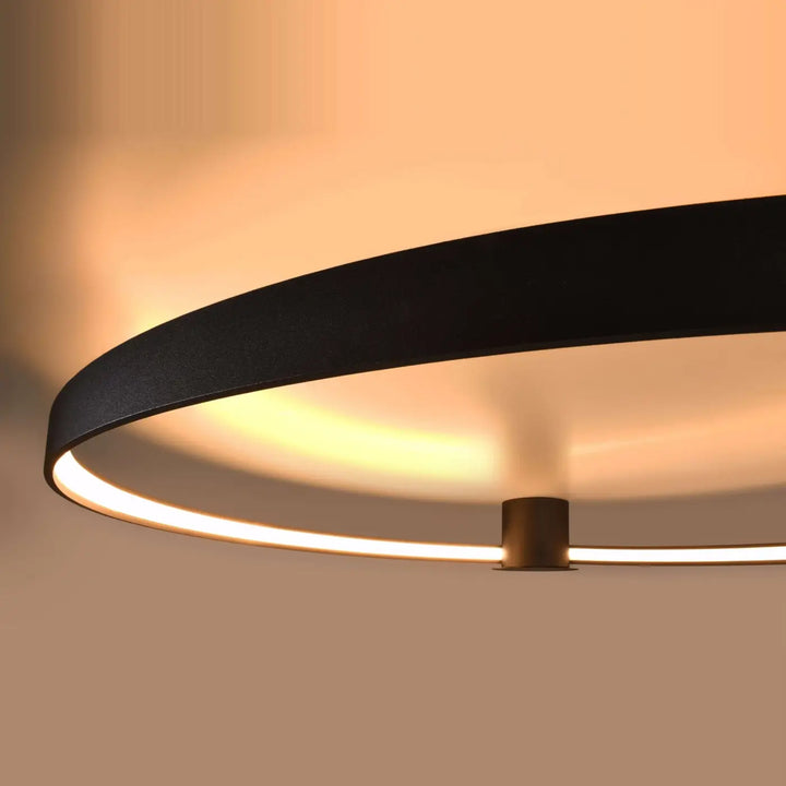 Luminaire plafonnier rio 78 noir avec modules led 3000k design unique pour un éclairage chaleureux moderne
