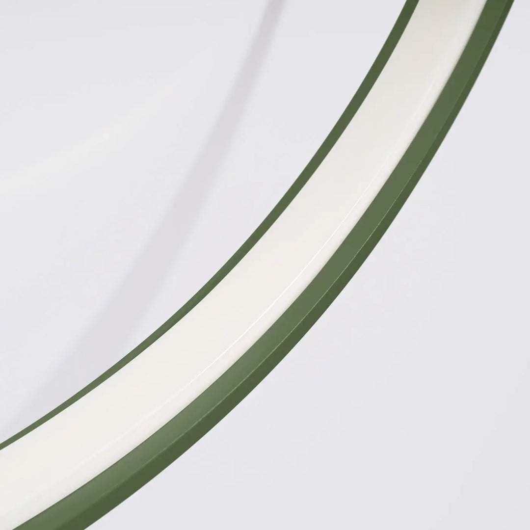 Luminaire plafonnier ol olive vert avec bande led incurvée design moderne collection rio 78 3000k
