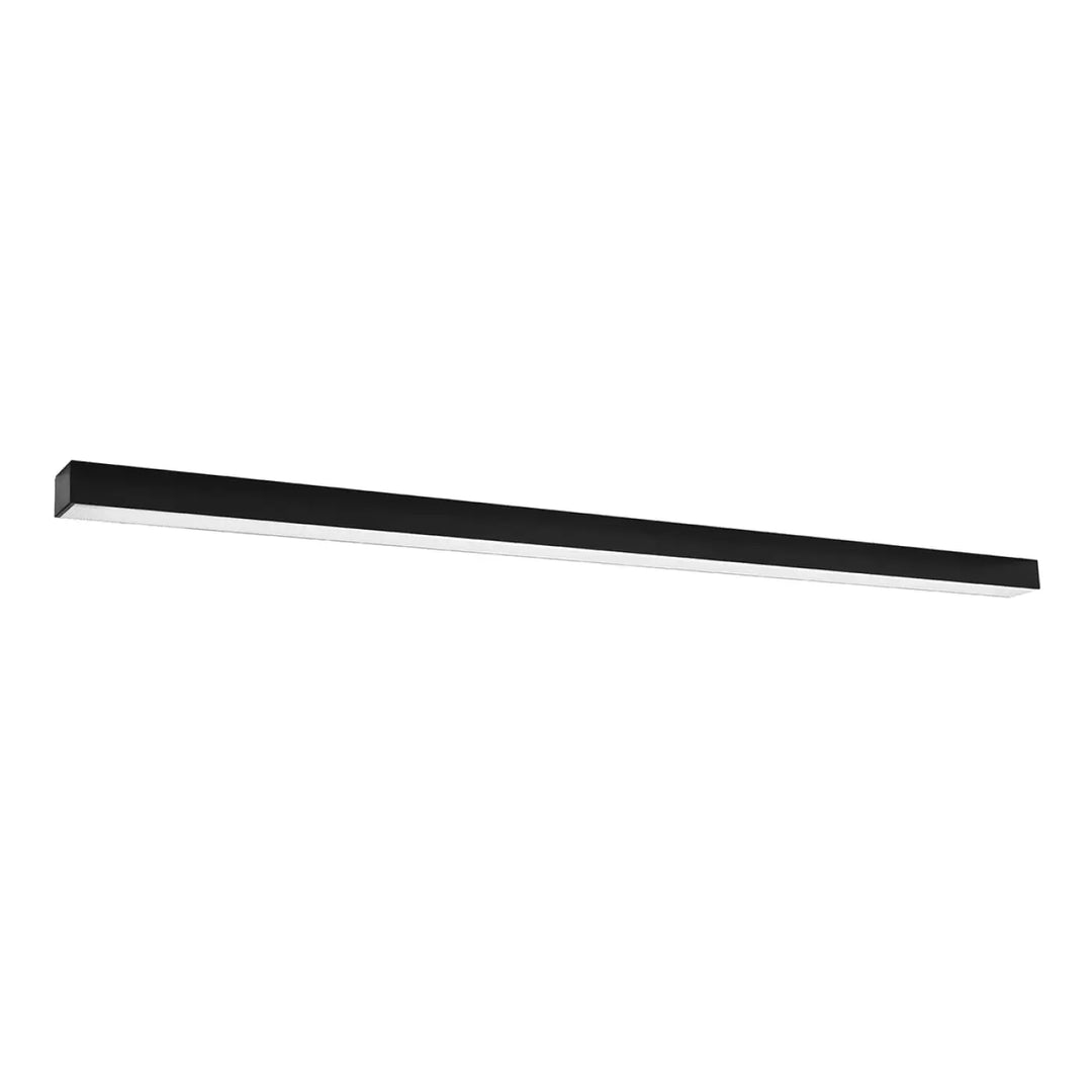 Luminaire plafonnier pinne 150 noir led rectangulaire moderne avec paramètres d’éclairage et différentes tailles disponibles