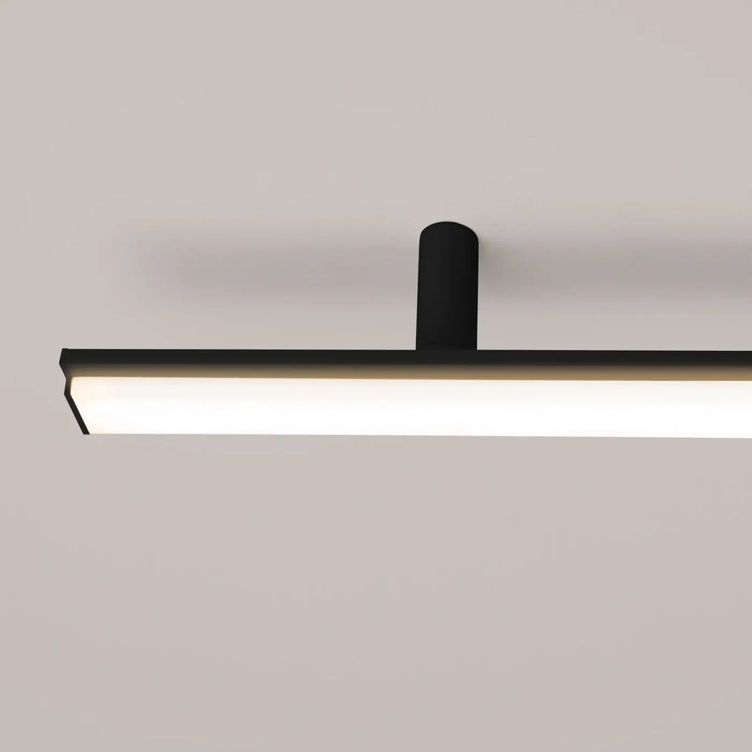 Luminaire plafonnier lagom 3000k noir avec design minimaliste, finition mate, lumière chaude, plafonniers linéaires trois longueurs