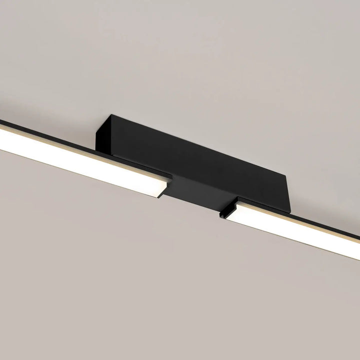 Luminaire plafonnier lagom noir plafonniers linéaires à trois longueurs avec lumière chaude 3000k design moderne