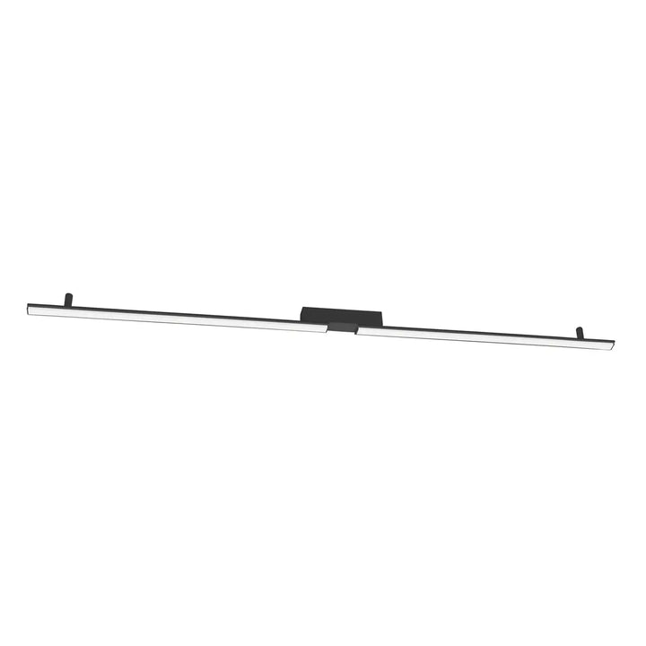 Plafonnier linéaire noir et blanc lagom 3000k avec lumière chaude disponible en trois longueurs minimaliste