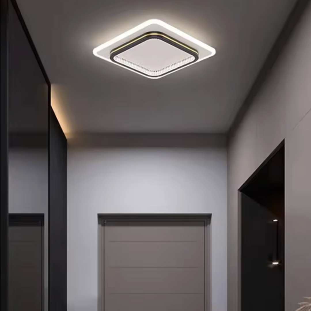 Luminaire Plafonnier LED Noir ou Doré avec Formes Différentes
