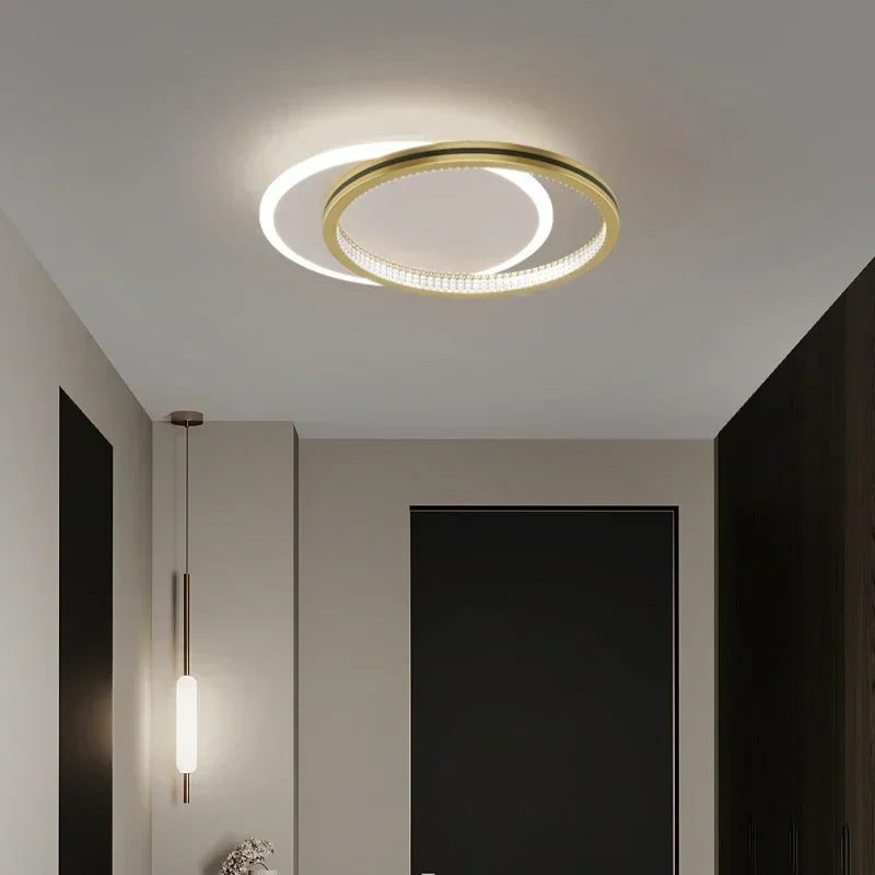 Luminaire Plafonnier LED Noir ou Doré avec Formes Différentes