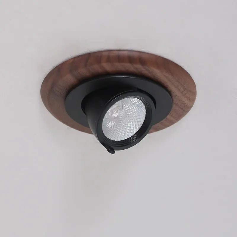 Luminaire plafonnier led rond bois moderne chic élégant