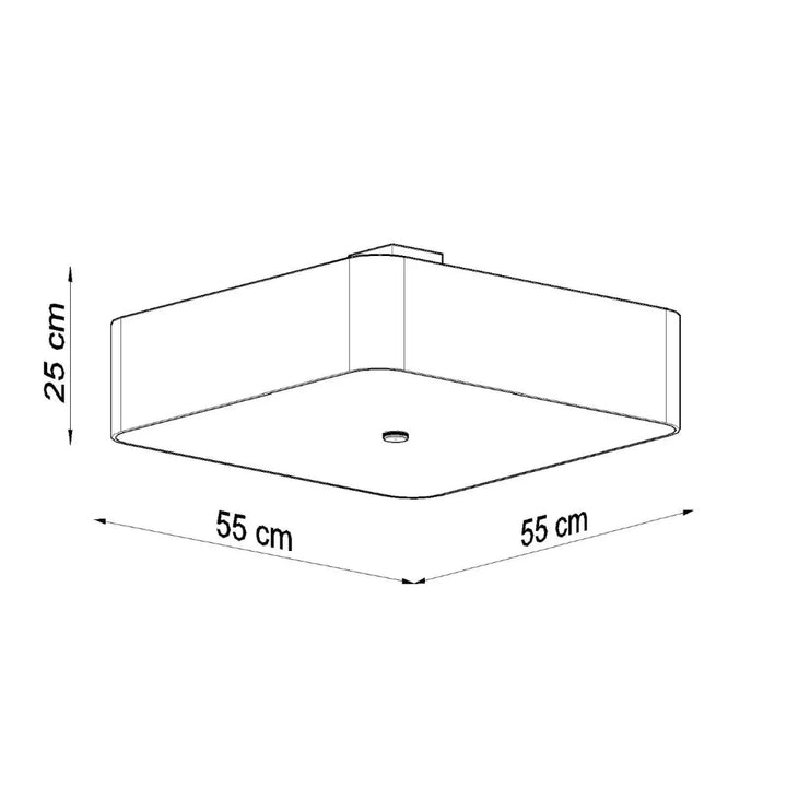 Plateau de douche carré luminaire plafonnier lokko 55 noir avec contour distinct et couleurs classique