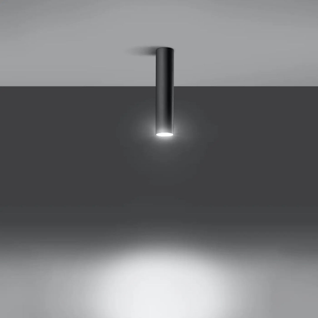 Luminaire plafonnier lagos 30 noir émettant une lumière fonctionnelle blanche pour une élégance moderne