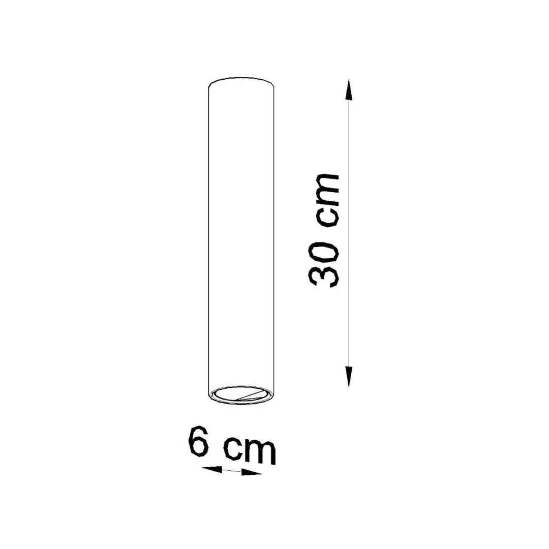 Luminaire plafonnier lagos 30 noir en verre transparent cylindrique 30 cm x 6 cm pour une élégance moderne et lumière fonctionnelle