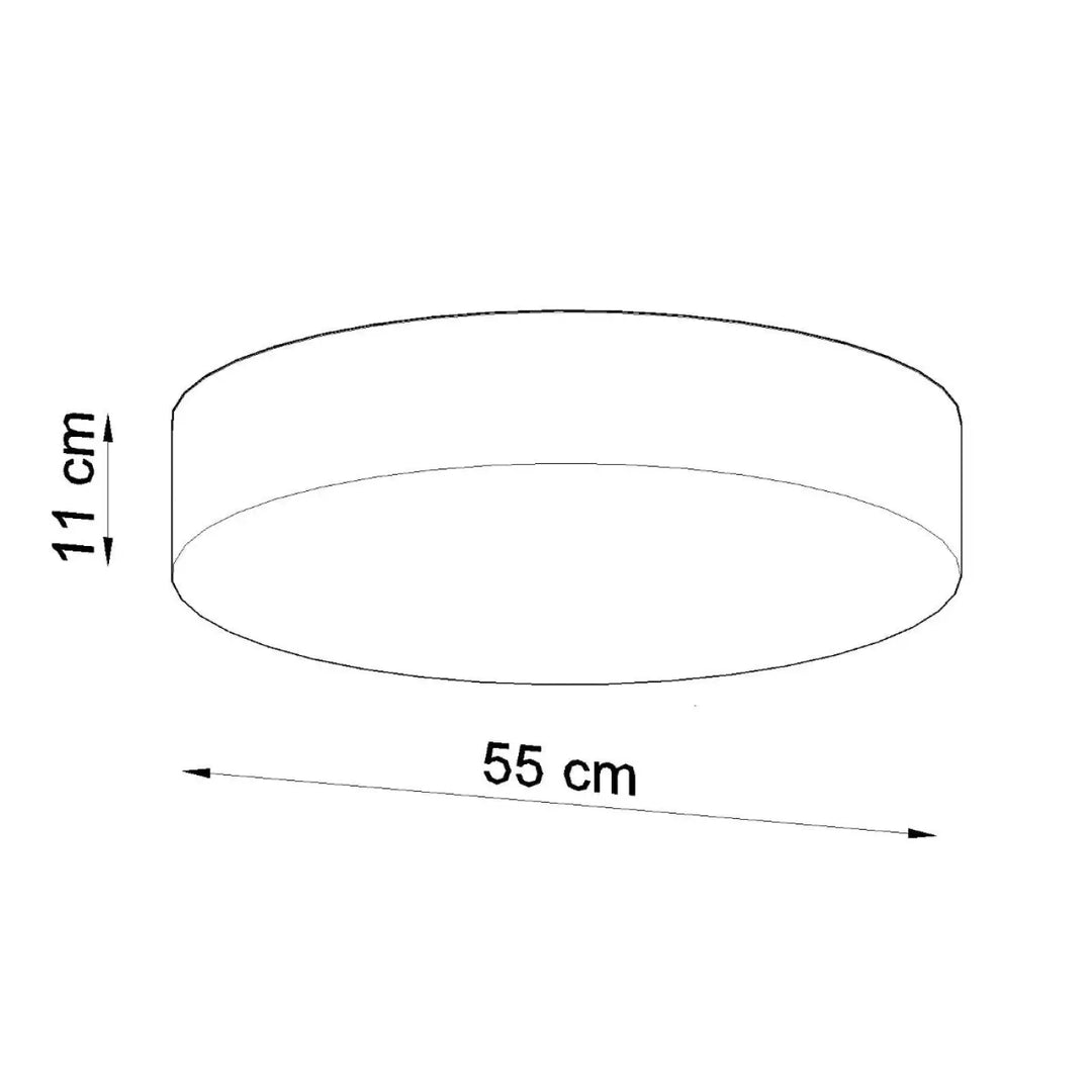 Luminaire plafonnier arena 55 noir cylindrique minimaliste avec forme riche et éclairage polyvalent plafonnier rond