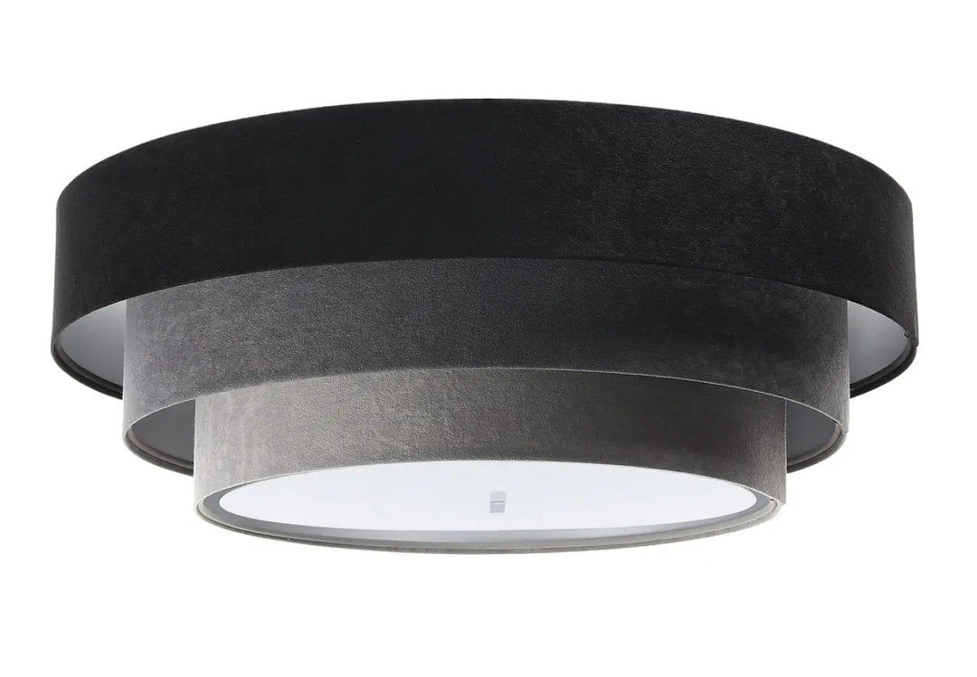 Plafond Triniti Veloursstoff – Black/Grey/Gold