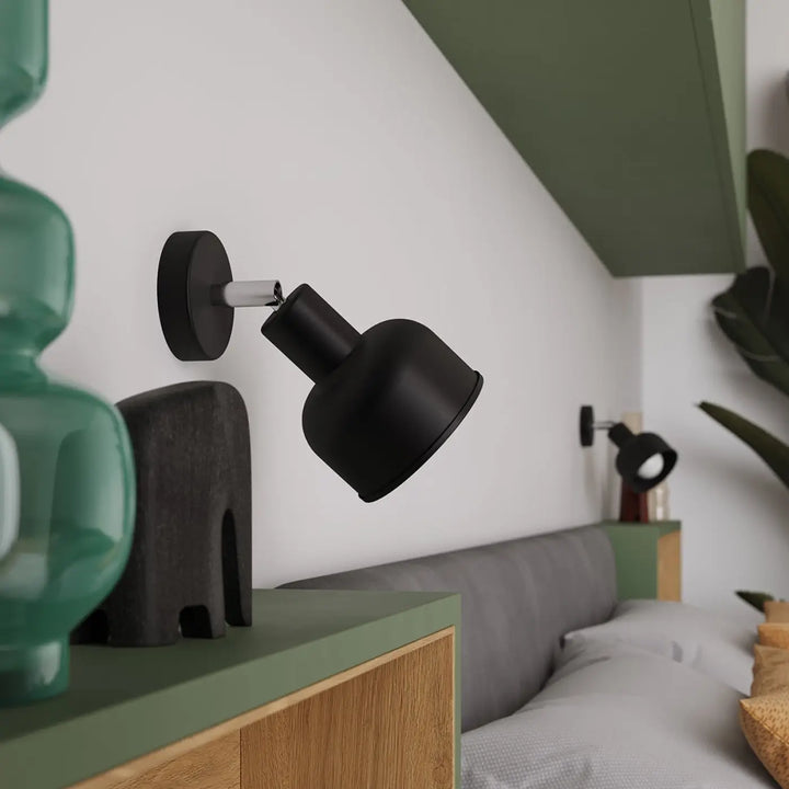 Luminaire plafonnier elba 2 noir avec finition mate noir design moderne minimalisme combiné et éléments subtils