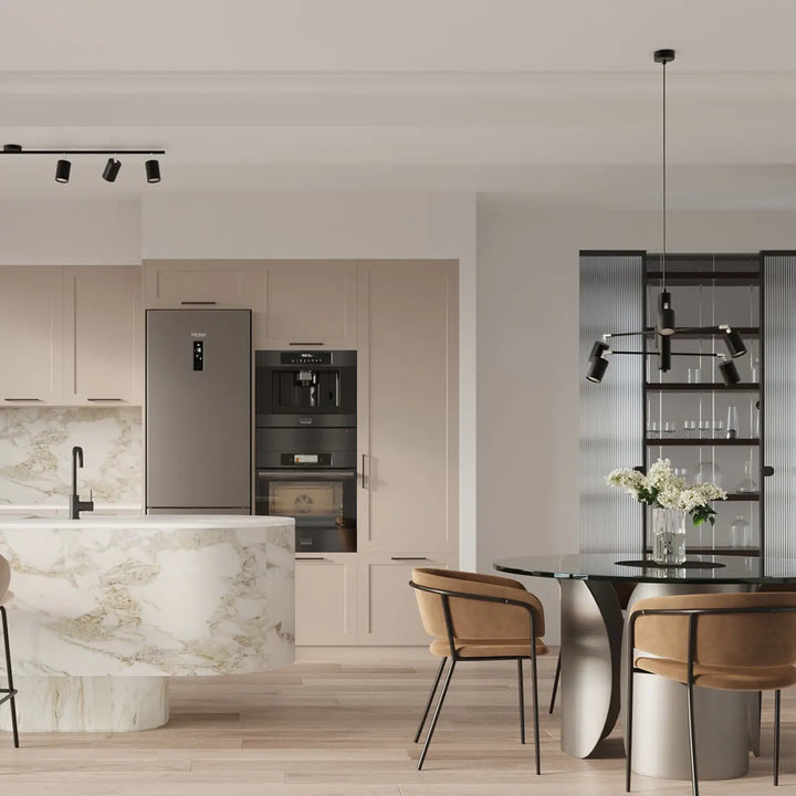 Luminaire plafonnier lemmi 4l noir avec design minimaliste intégrant une lampe lemmi moderne en acier inoxydable