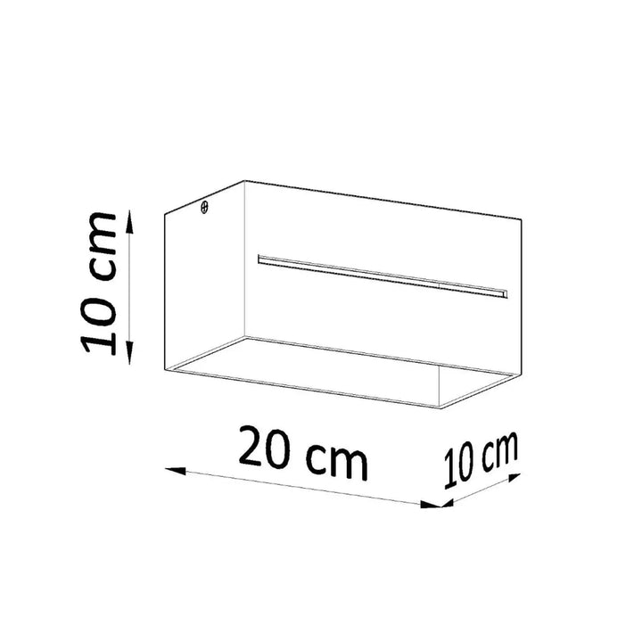 Luminaire plafonnier lobo 2 noir rectangulaire avec slot horizontal et perforation linéaire pour spectacle lumineux