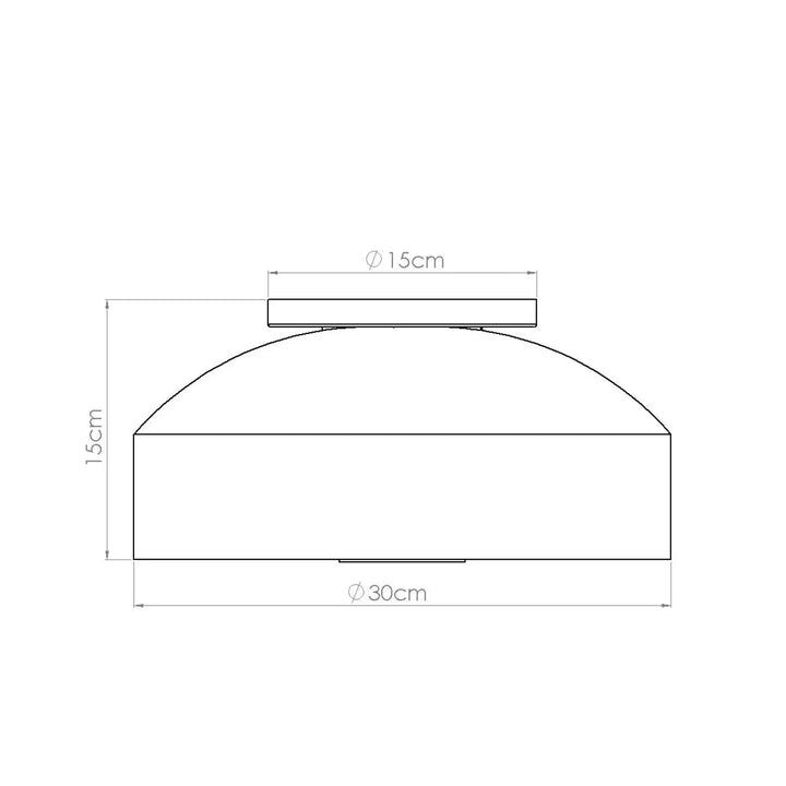 Plafonnier omiq noir allie simplicité et design exceptionnel avec un luminaire blanc minimaliste en forme de dôme
