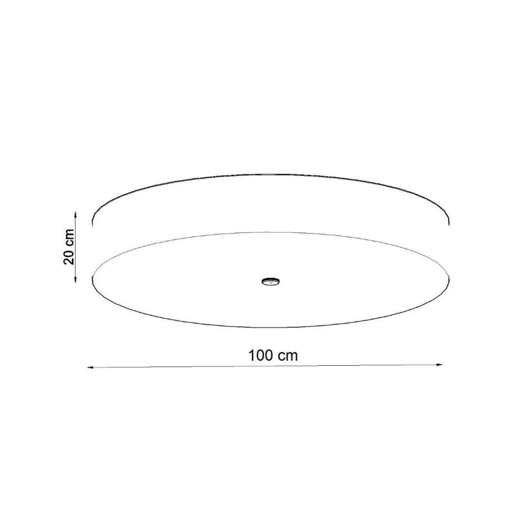 Luminaire plafonnier skala 100 blanc avec design minimaliste, 100 cm diamètre, décoration élégante plafond minimaliste