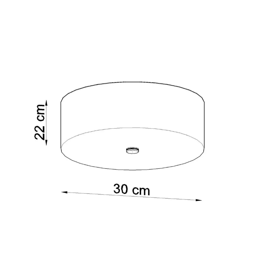 Luminaire plafonnier skala 30 blanc circulaire minimaliste diamètre 30 cm hauteur 22 cm pour décoration élégante plafond minimaliste