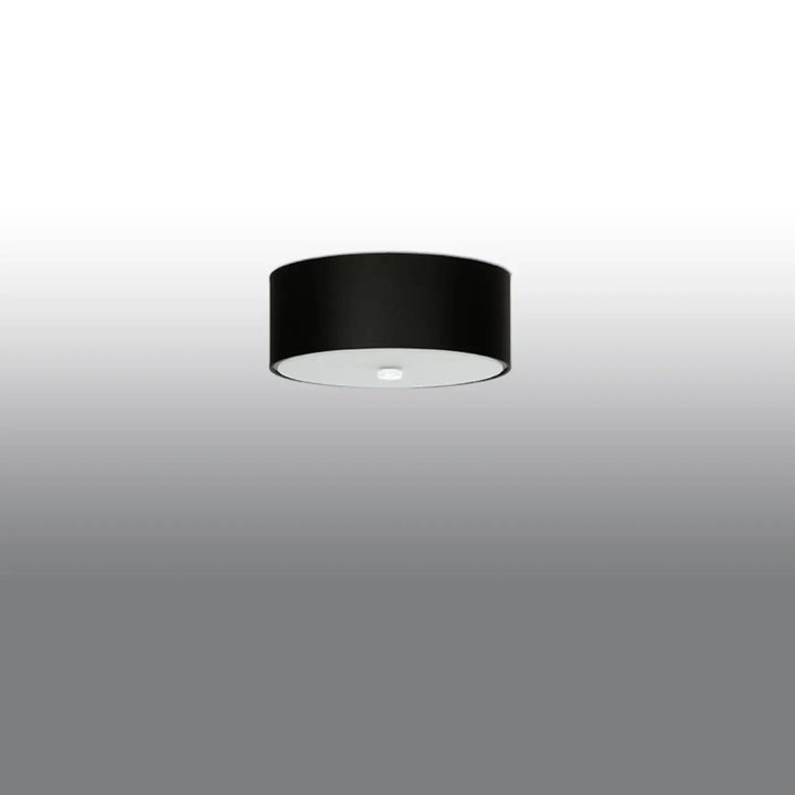 Luminaire plafonnier skala 30 noir cylindrique avec finition mate et intérieur blanc pour plafond minimaliste élégant