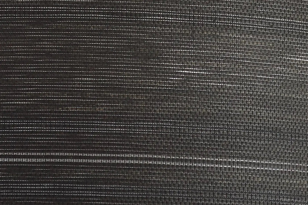 Luminaire plafonnier rond mesh en tissu noir avec accents subtils de fil argenté pour un éclairage élégant