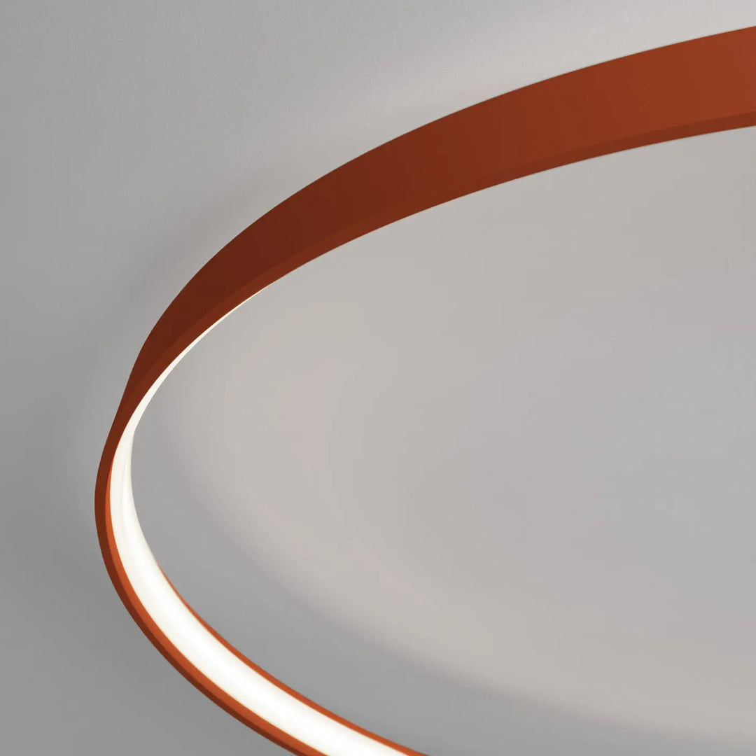 Luminaire plafonnier rio 110 de la collection rio design moderne avec cadre terracotta et led blanche 4000k