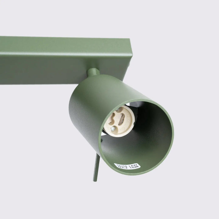 Luminaire plafonnier ring 6l vert olive avec finition mate et prise e27 pour un éclairage flexible en minimalisme moderne