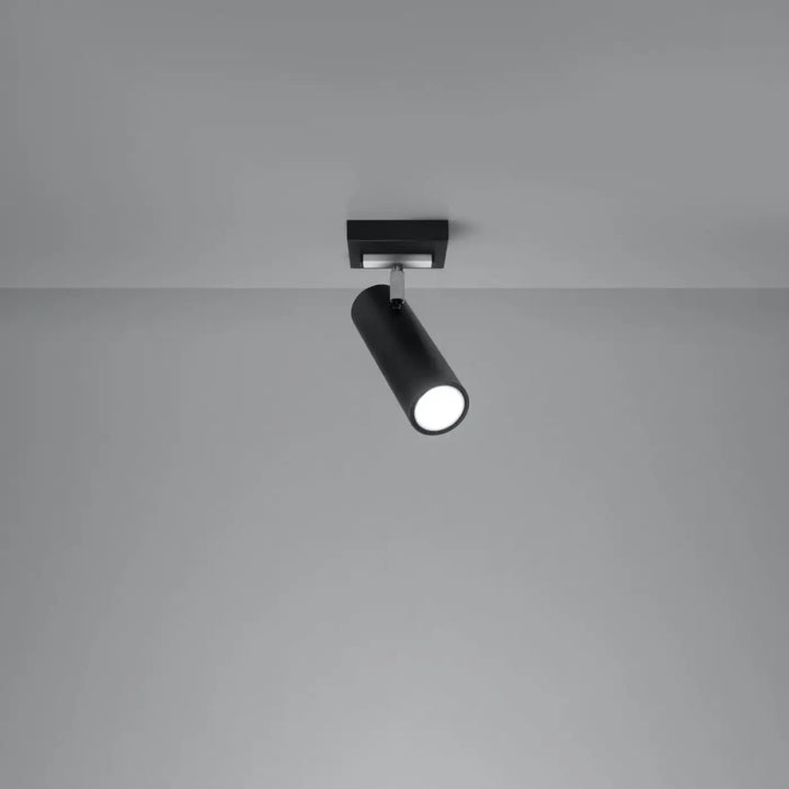 Luminaire plafonnier direzione 1 noir avec éclairage élégant et design minimaliste pour plafond minimaliste