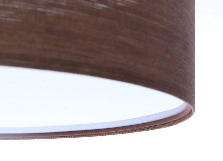 Luminaire plafonnier mesh marron avec tissu marron texturé et charme moderne pour un éclairage élégant