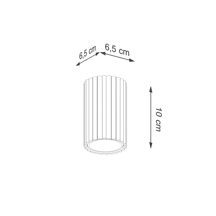 Plafonnier karbon allie à un design minimaliste avec abat-jour cylindrique vert olive et ampoules gu10 interchangeables