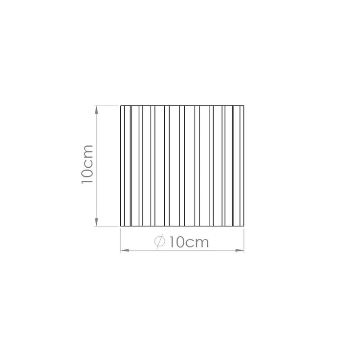 Luminaire plafonnier aura 1 vert olive avec forme unique inspirée et lignes verticales régulières de 10 cm diamètre