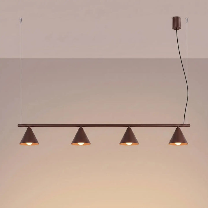 Lustre marron allumé