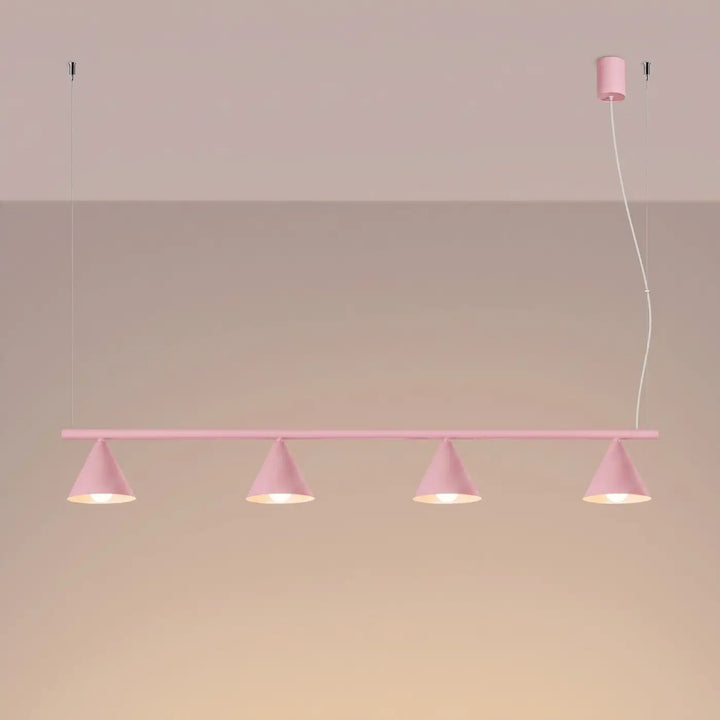 Lustre rose allumé