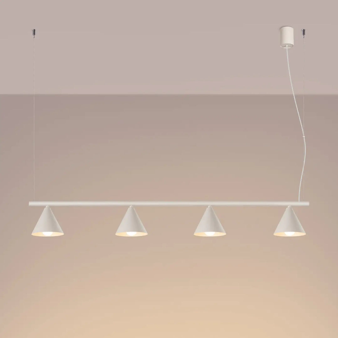 Lustre beige allumé